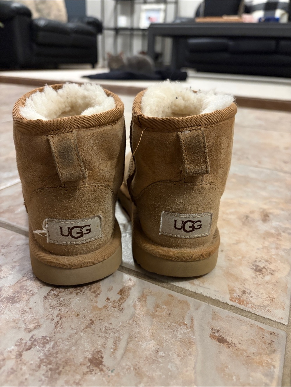 UGG Kids Chestnut Mini Sheepskin Booties
